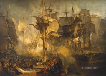  Seen Painting - The Battle of Trafalgar as Seen from the Mizen Starboard Shrouds of the Victory Turner